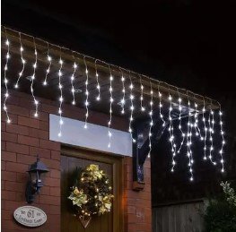 Pisca Pisca Cascata 240 Led Branco 8 Funções