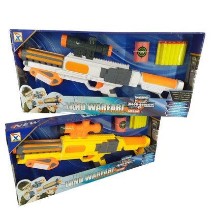 Pistola Infantil Lança Dardos Land Warfare