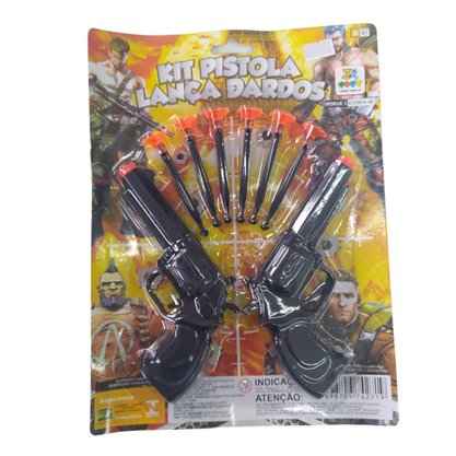 Pistola Lança Dardos Com 2 Peças E Acessórios  