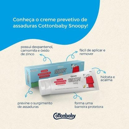 Pomada Para Assaduras Cottonbaby Snoopy 45g