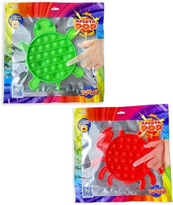 Pop It Praia Animais Coloridos Sensorial Bubble Anti Stress