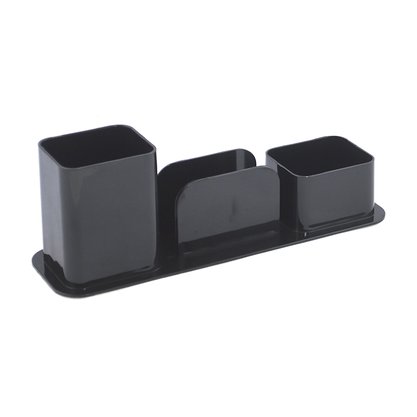 Porta Canetas Triplo Cor Preto Dello