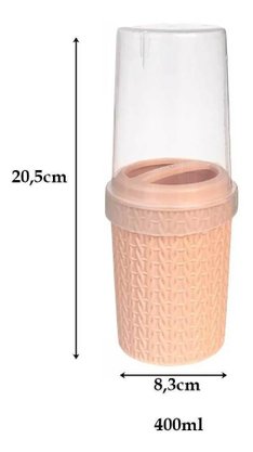 Porta Escova De Dente Trama Rosa Plasútil