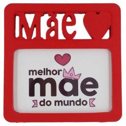 Porta Retrato Decorativo Mãe 10x15cm Plástico Sortido