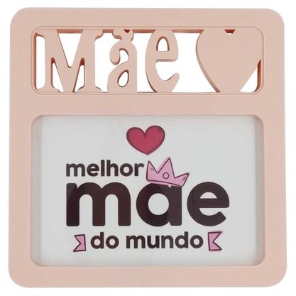 Porta Retrato Decorativo Mãe 10x15cm Plástico Sortido