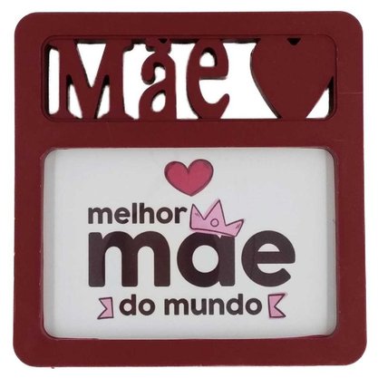 Porta Retrato Decorativo Mãe 10x15cm Plástico Sortido