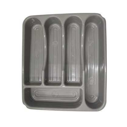 Porta Talheres Com Tampa Cor Cinza Granizo Plasvale