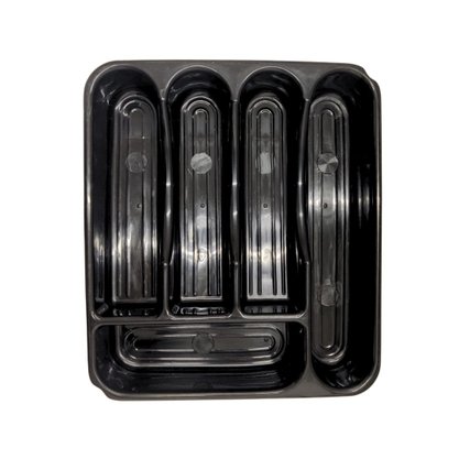 Porta Talheres Com Tampa Cor Preto Plasvale