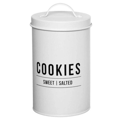 Pote Lata Biscoito Manhattan 1,6L Branco