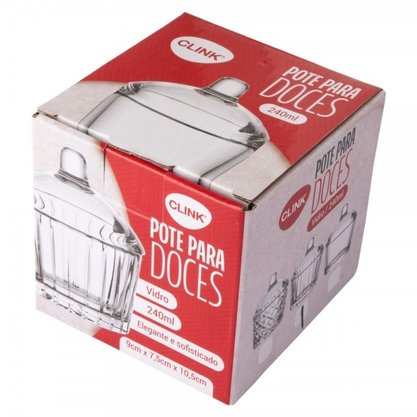 Pote De Vidro Para Condimentos E Doces 240ml