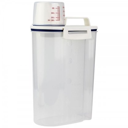 Pote Hermético Com Medidor Plástico 2L Clink