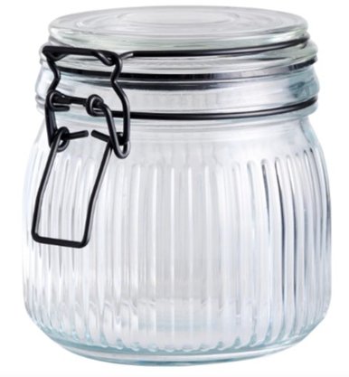 Pote Hermético De Vidro Clip 600ml