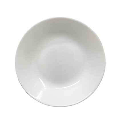 Prato Fundo 21,5cm Vidro Temperado Round Branco