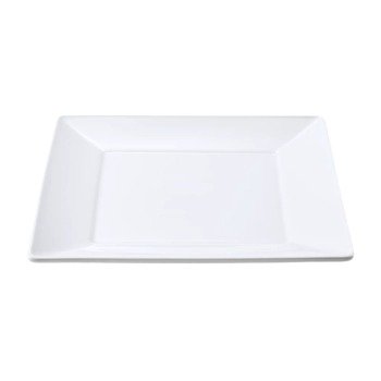 Prato Quadrado Melamina Branco 20cm Bestfer