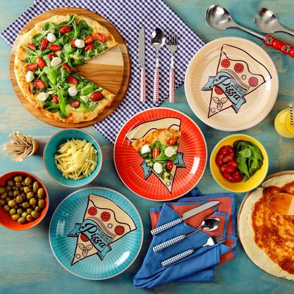 Prato Raso 26cm Pizza Yellow Oxford