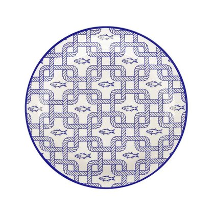 Prato Sobremesa 20cm Floreal Náutico Oxford