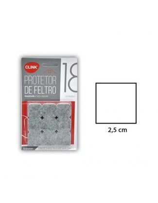 Protetor De Feltro Quadrado 2,5cm 18 Unidades