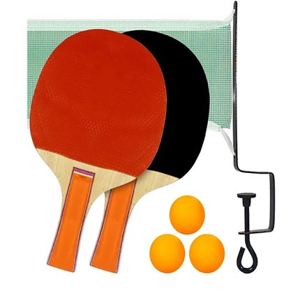Raquete De Ping Pong Com 3 Bolas E Rede