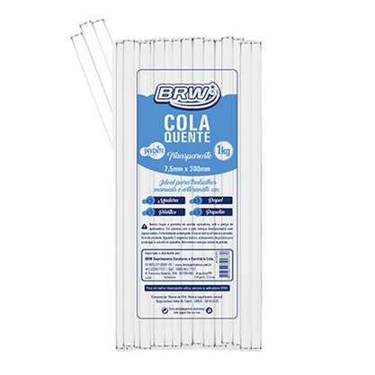 Refil Cola Quente Fina Bastão Avulso 7,5x300mm Transparente