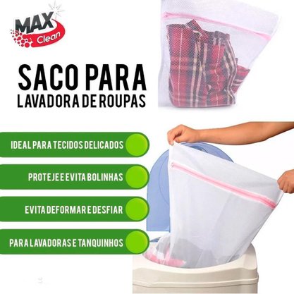 Saco Para Maquina De Lavar Roupas 50x60cm