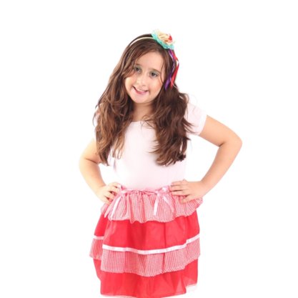 Saia Junina Infantil Babados