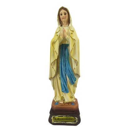 Santo Em Resina Nossa Senhora De Lourdes 21cm