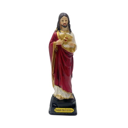 Santo Em Resina Sagrado Coração De Jesus 16cm
