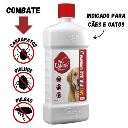 Shampoo Anti Pulgas E Carrapatos Pró Canine 500ml