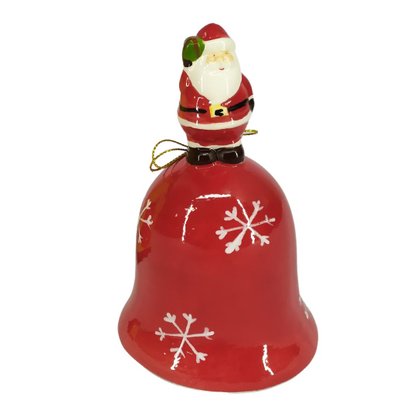Sino Natal Papai Noel Cerâmica 16cm