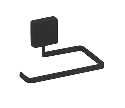 Suporte Papel Higiênico Com Adesivo Preto Fosco