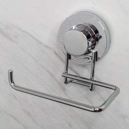 Suporte Papel Higiênico Com Ventosa Cromado