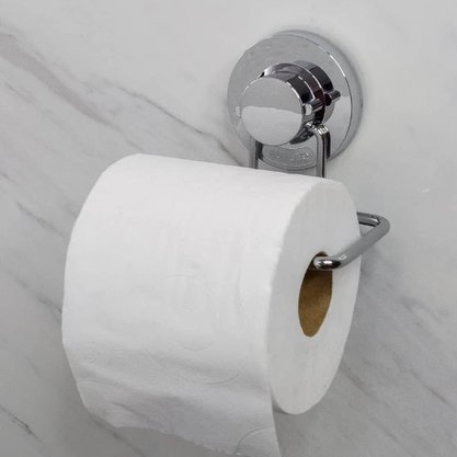 Suporte Papel Higiênico Com Ventosa Cromado