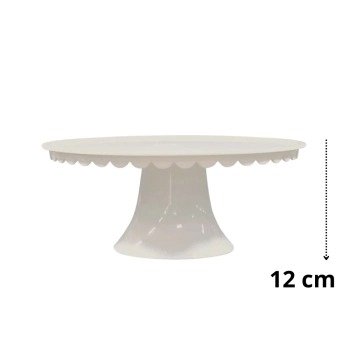 Suporte Para Bolo Melamina 35,5cm Premium Branco Bestfer