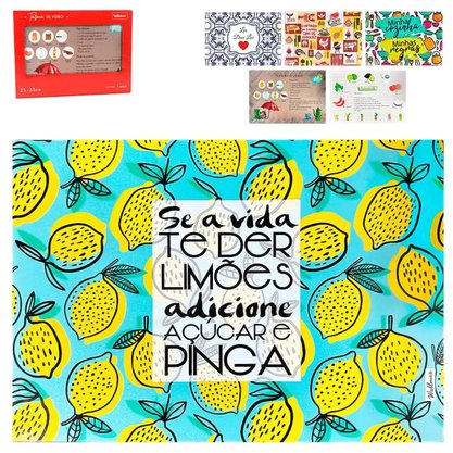 Tábua De Corte Vidro Média 25x35cm