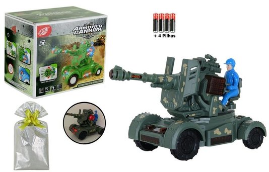 Tanque De Guerra Infantil Bate E Volta Com Som E Luz
