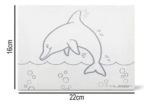 Tela De Pintura Desenhada Riscada 16 x 22cm Desenho Golfinho