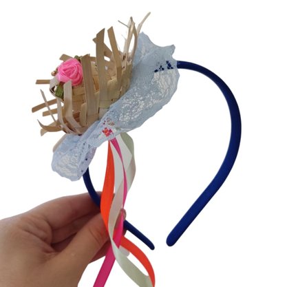 Tiara Junina Com Mini Chapéu