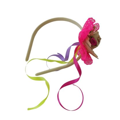 Tiara Junina Com Mini Chapéu