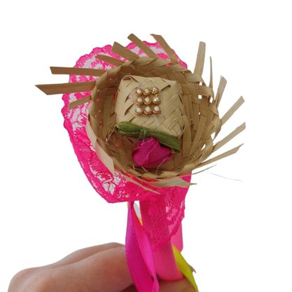 Tiara Junina Com Mini Chapéu