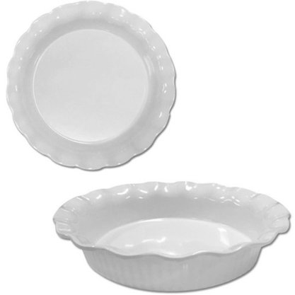 Tigela Redonda Borda Ondulada Melamina 21,5x4,5cm Cor Branco Bestfer