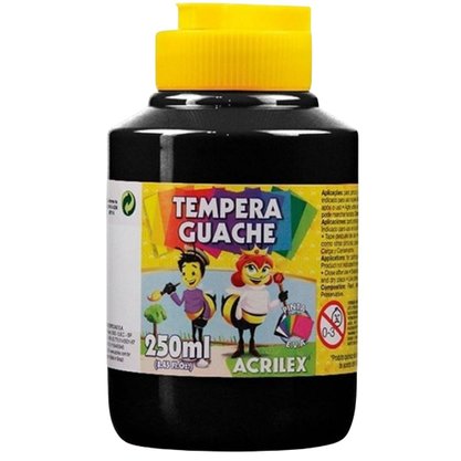 Tinta Guache 250ml Preto