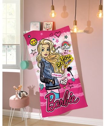 Toalha Banho Infantil Velour 70x130cm Barbie Colorida