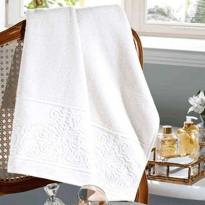 Toalha Banho Jacquard Confort 70x140cm Dohler Branco