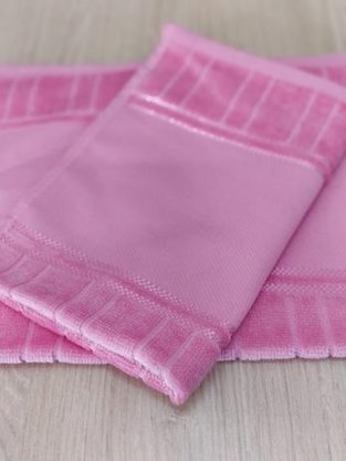 Toalha Rosto 50x80cm Artesanalle Liso Rosa Escuro