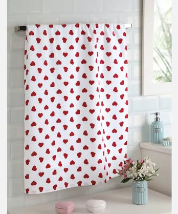 Toalha Rosto Prisma Estampada 50x80cm Vermelho