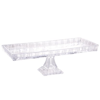 Travessa Com Pé Cristal Chumbo Dragon 34x15x10,5cm Lyor