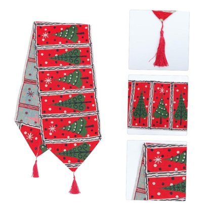 Trilho De Mesa Natal Árvore 33x180cm