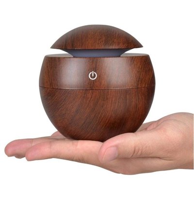 Umidificador de Ar Ultrassônico Usb De Madeira Difusor Aromas
