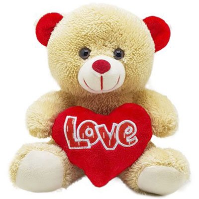 Urso De Pelúcia Com Coração Love 22cm