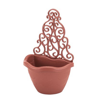 Vaso Arandela com Suporte Cor Telha